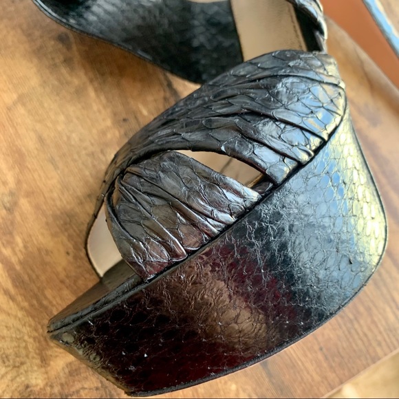 Prada Python Leather Platform Heels - Picture 13 of 16